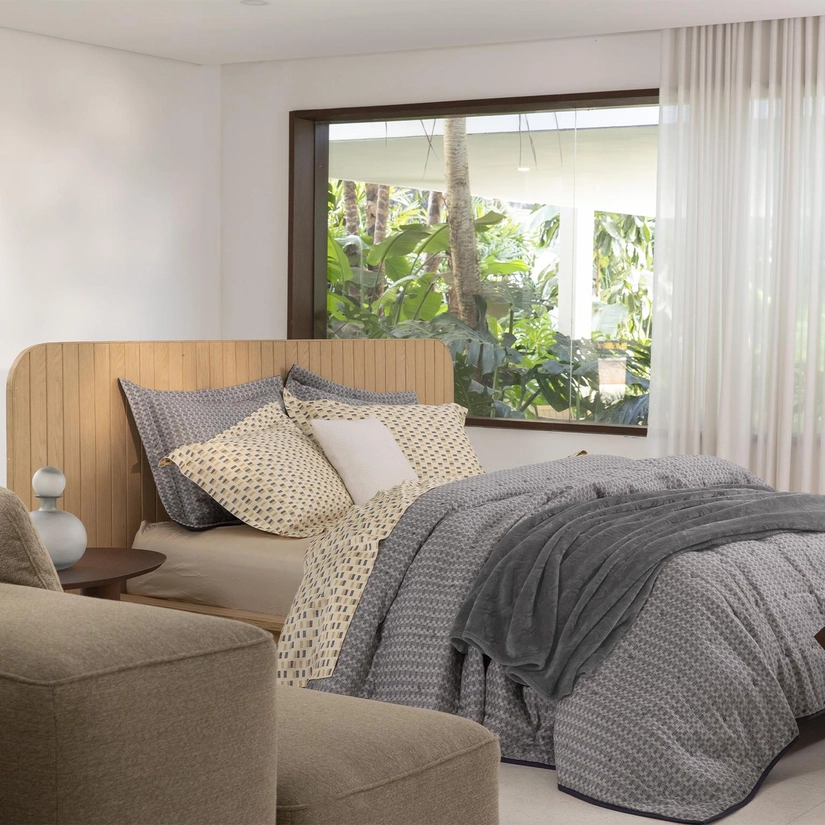 Kit Cama Algodão Egípcio Acetinado Renton