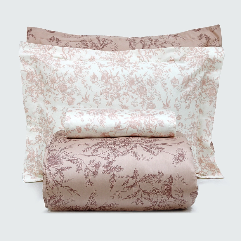 Kit Cama Algodão Egípcio Acetinado Provence