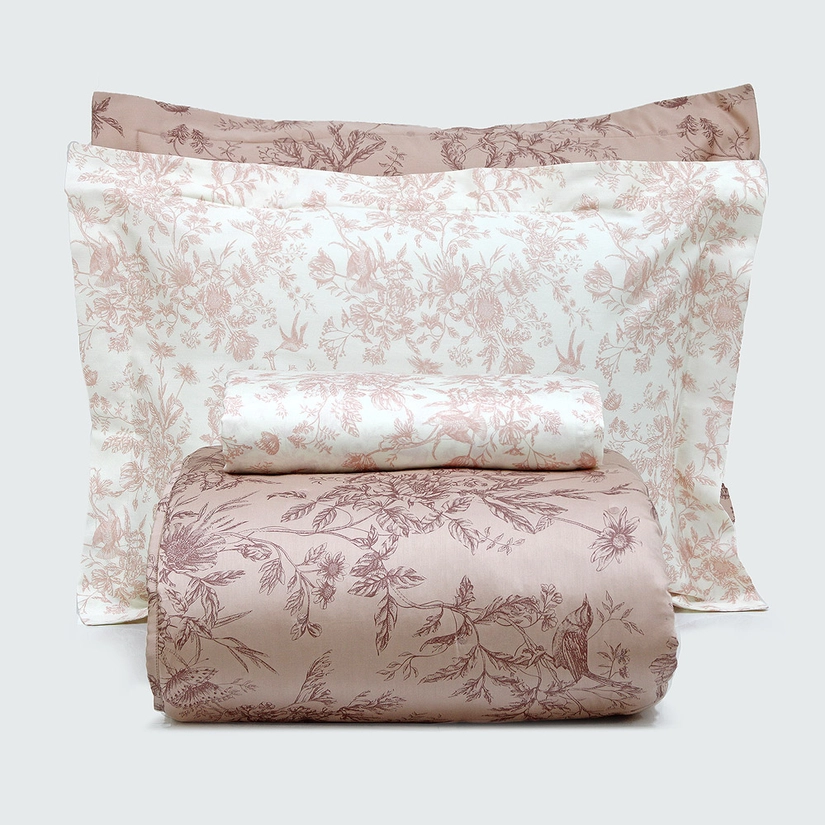Kit Cama Algodão Egípcio Acetinado Provence