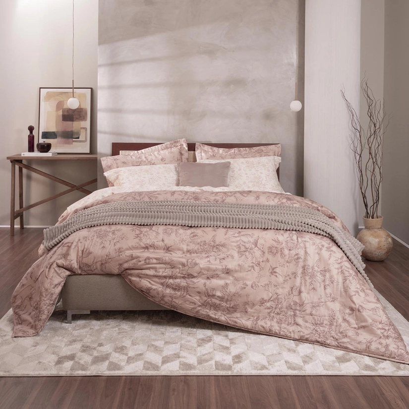 Kit Cama Algodão Egípcio Acetinado Provence
