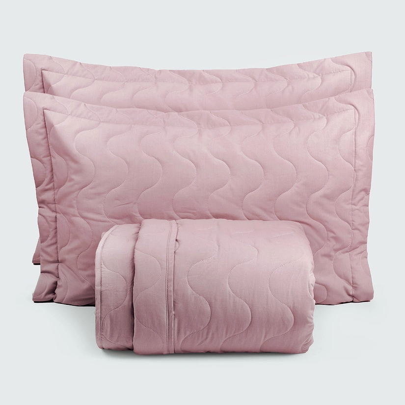 Kit Colcha Matelassê 100% Algodão Heart