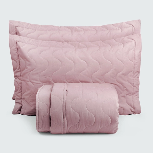 Kit Colcha Matelassê 100% Algodão Heart