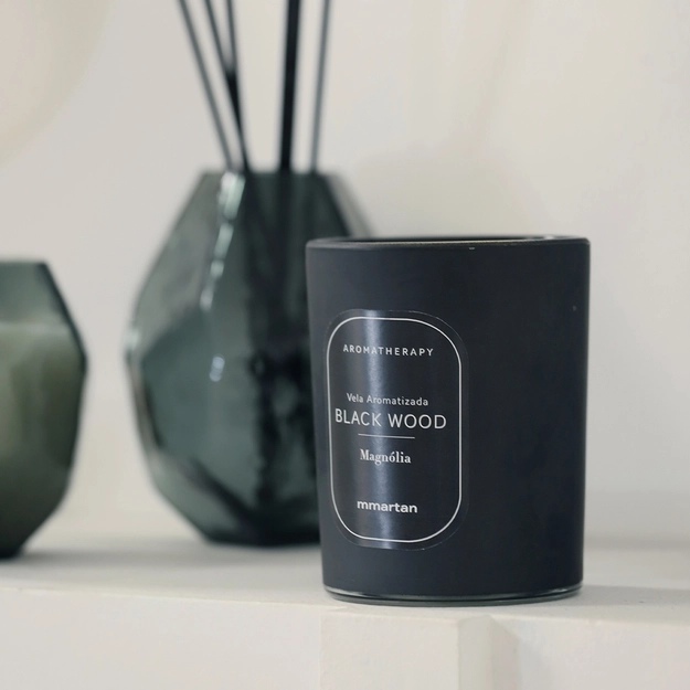 Vela Perfumada Aromatherapy Black Wood
