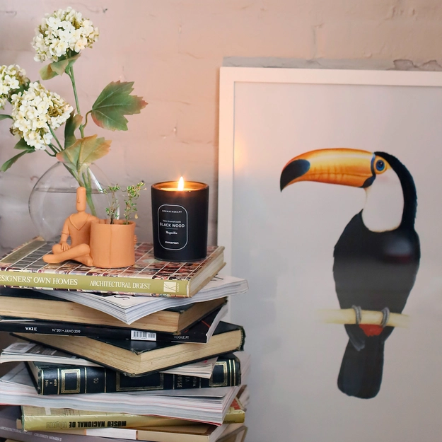 Vela Perfumada Aromatherapy Black Wood