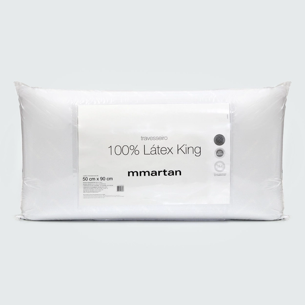 Travesseiro Látex Natural Suporte Firme Seringueira