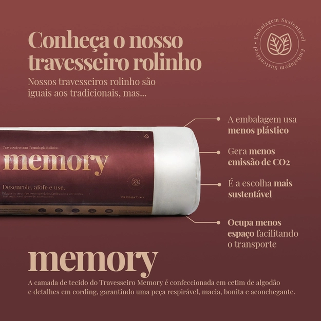 Travesseiro Suporte Firme/Extra Firme Memory