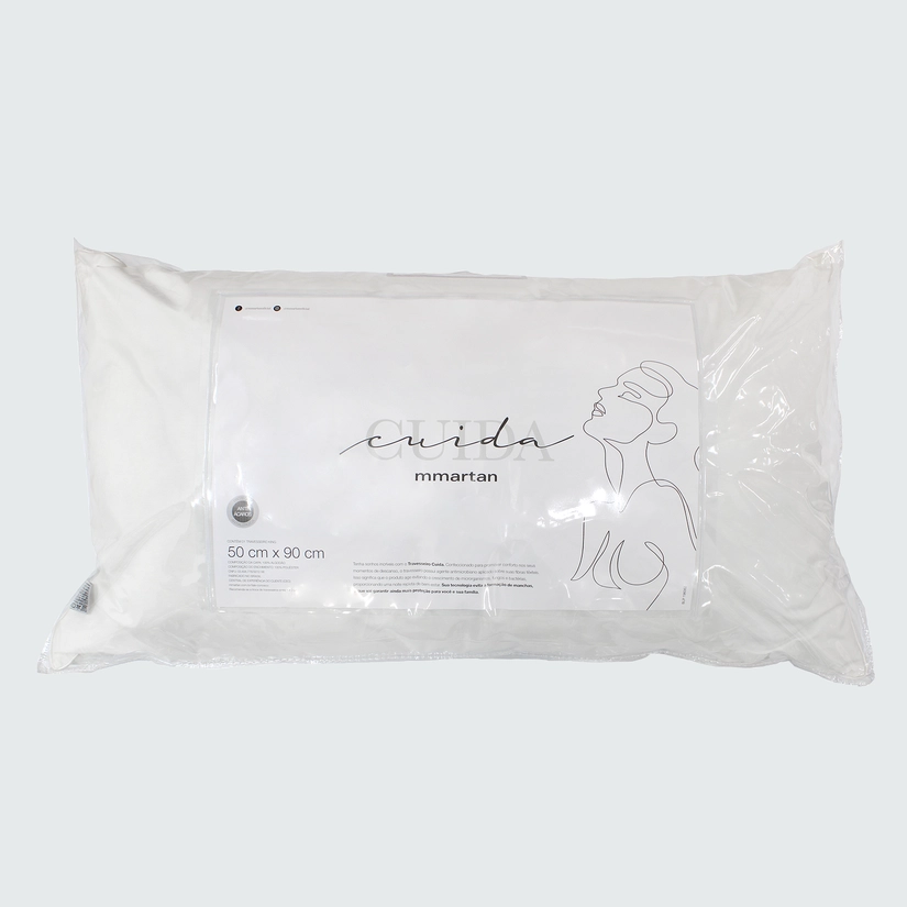 Travesseiro Suporte Macio Antimicrobiano Cuida Guard