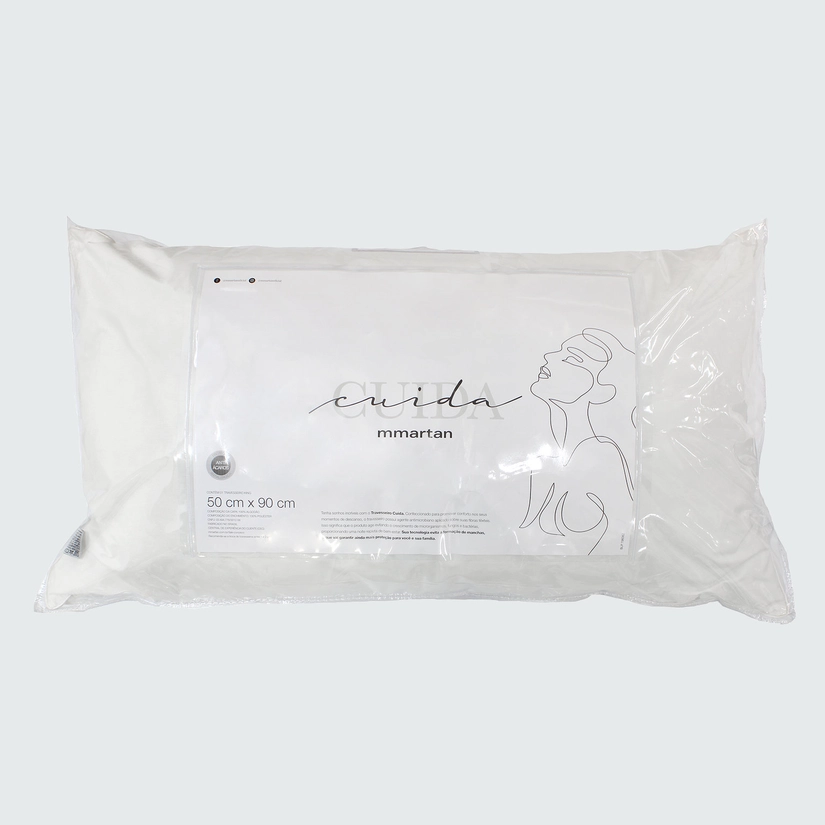 Travesseiro Suporte Macio Antimicrobiano Cuida Guard