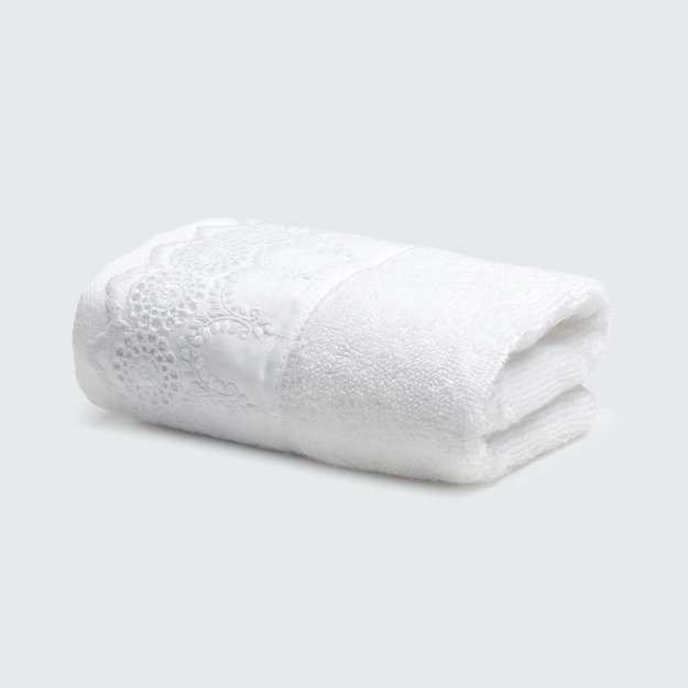 Toalha de Lavabo Bordado Inglês