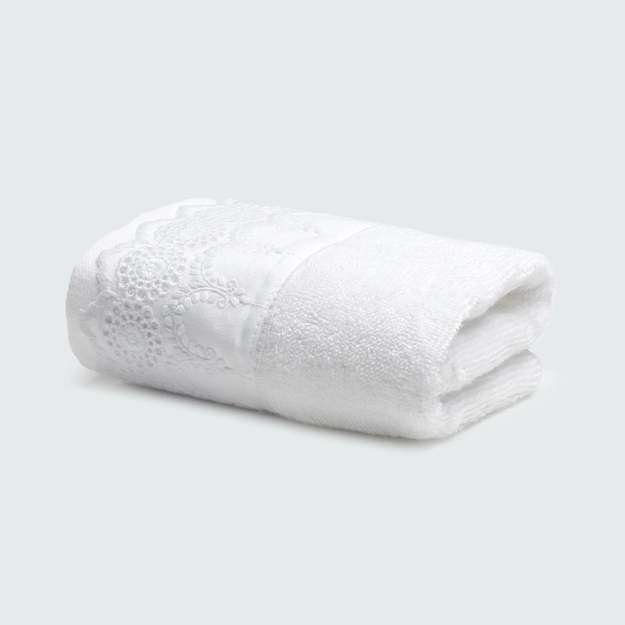 Toalha de Lavabo Bordado Inglês