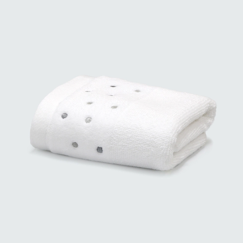 Toalha de Lavabo Fio Penteado Bordada Dots