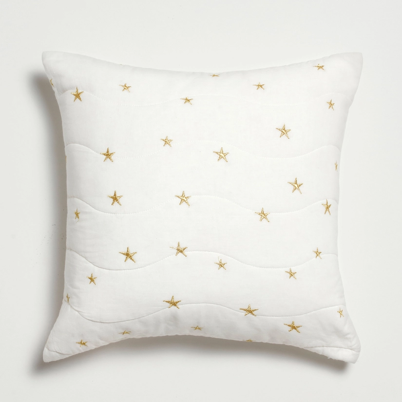 Capa de Almofada Bordada Stars 45cm x 45cm