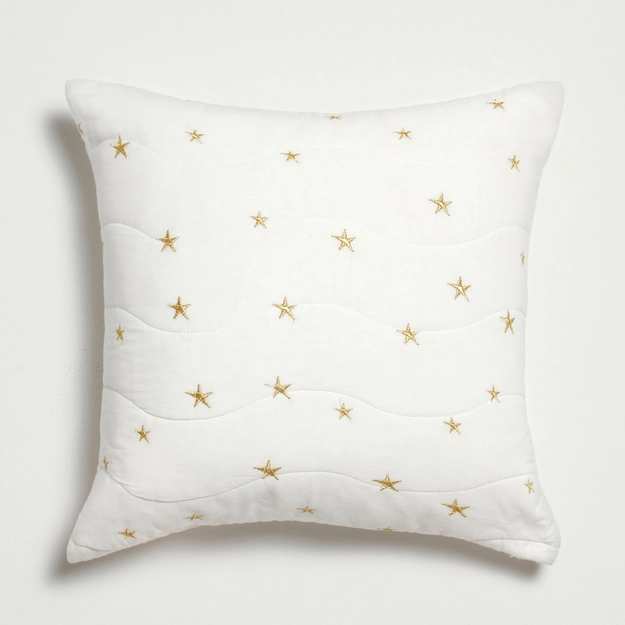 Capa de Almofada Bordada Stars 45cm x 45cm