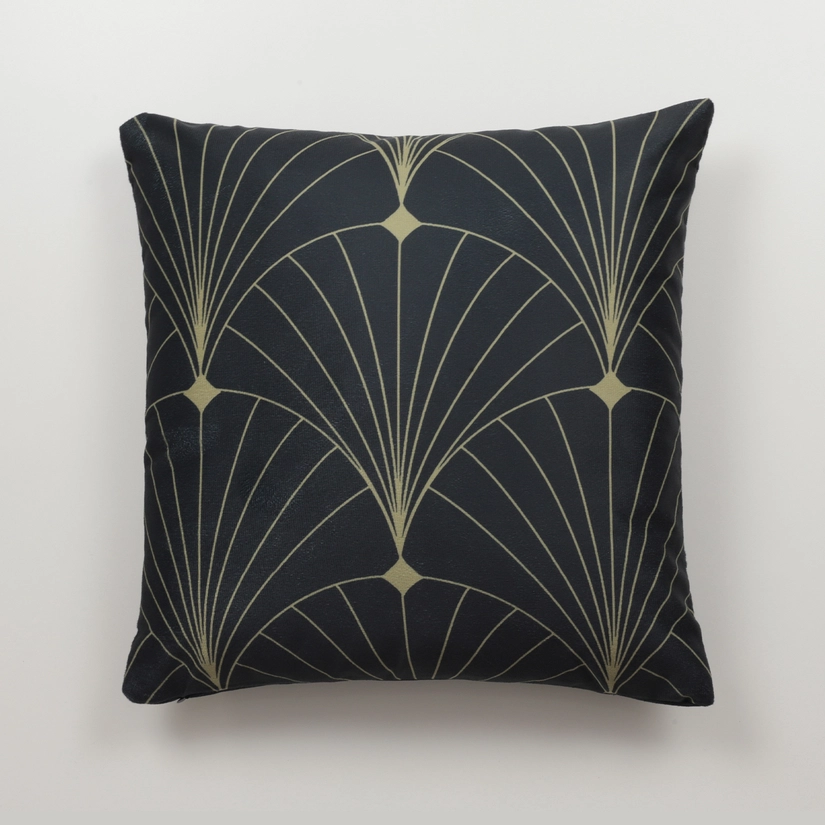 Capa de Almofada Aveludada Bruni Black 42cm x 42cm