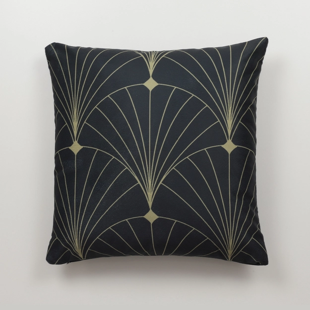 Capa de Almofada Aveludada Bruni Black 42cm x 42cm