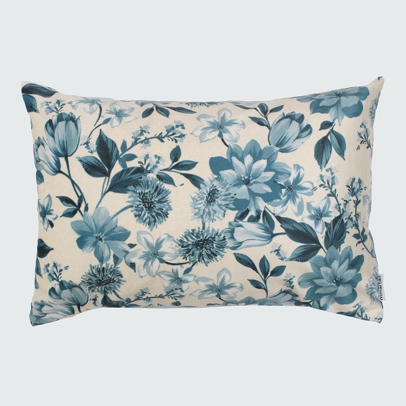 Capa de Almofada Aveludada Malu Floral 30cm x 45cm