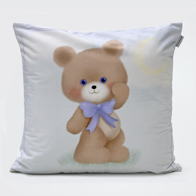 Capa de Almofada Aveludada Dupla Face Bear 45cm x 45cm