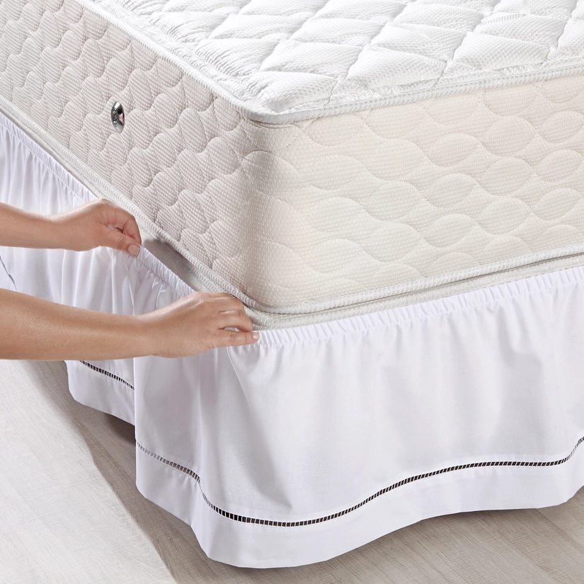 Saia para Cama Box Percal 180 Fios Veste Fácil