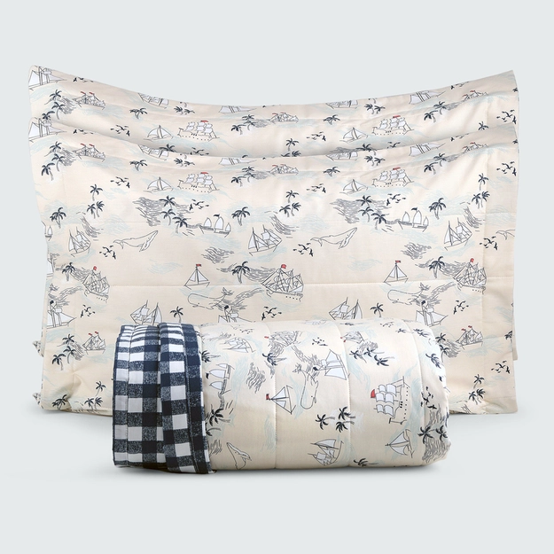 Kit Colcha Percal Matelassê Navy