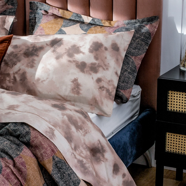 Kit Capa de Edredom Cetim 210 Fios 100% Algodão Merlot