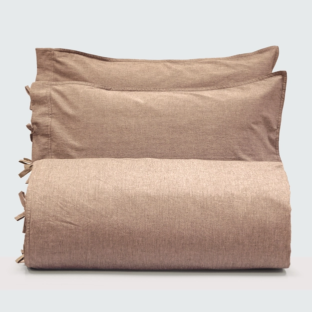 Kit Capa de Edredom Chambray Fio Tinto Bergamo