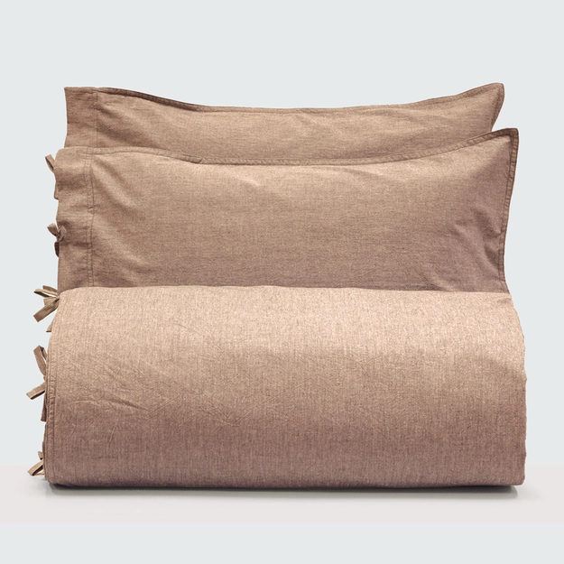 Kit Capa de Edredom Chambray Fio Tinto Bergamo