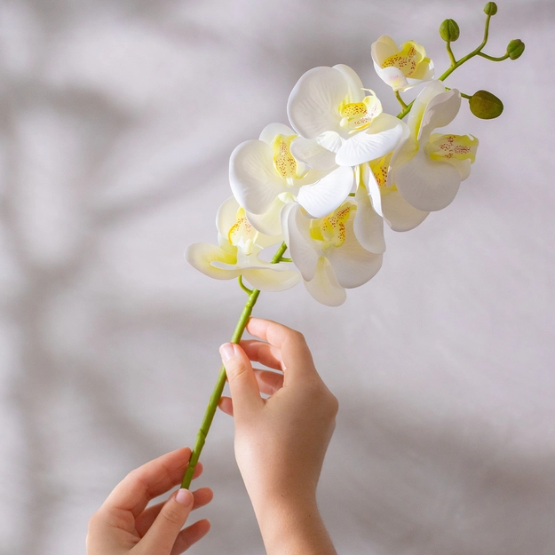 Orquídea Artificial com Folha Seed