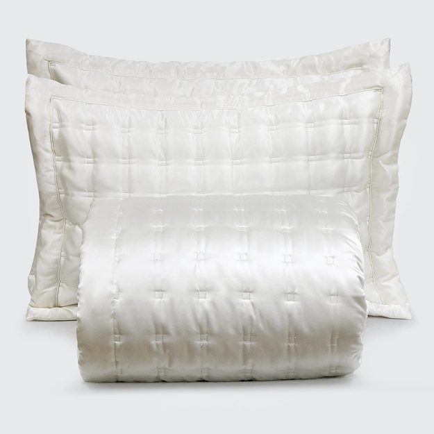 Kit Colcha de Cetim 100% Seda Luxury