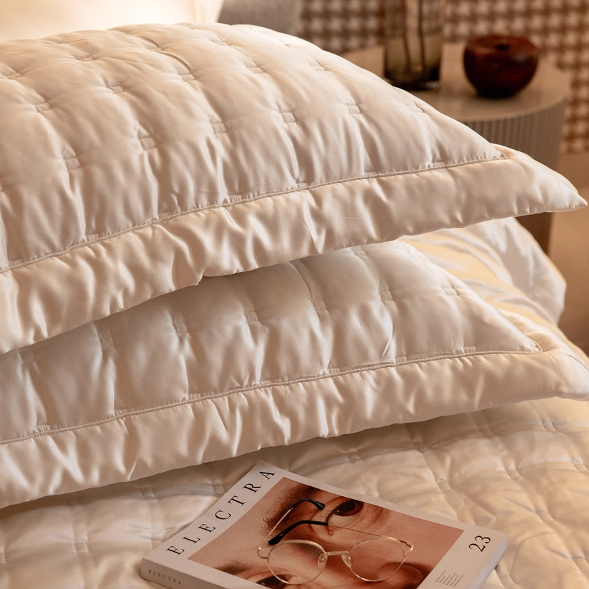 Kit Colcha de Cetim 100% Seda Luxury