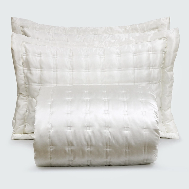 Kit Colcha de Cetim 100% Seda Luxury