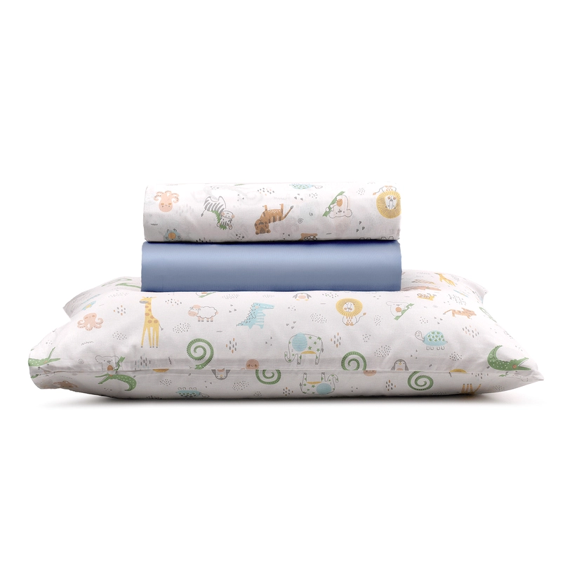 Jogo de Lençol com Bainha e Ourela 100% Algodão Selva