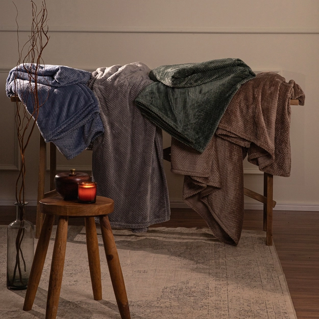 Manta Flannel Efeito Favo One for All