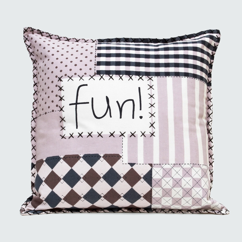 Capa De Almofada Patchwork College Girl
