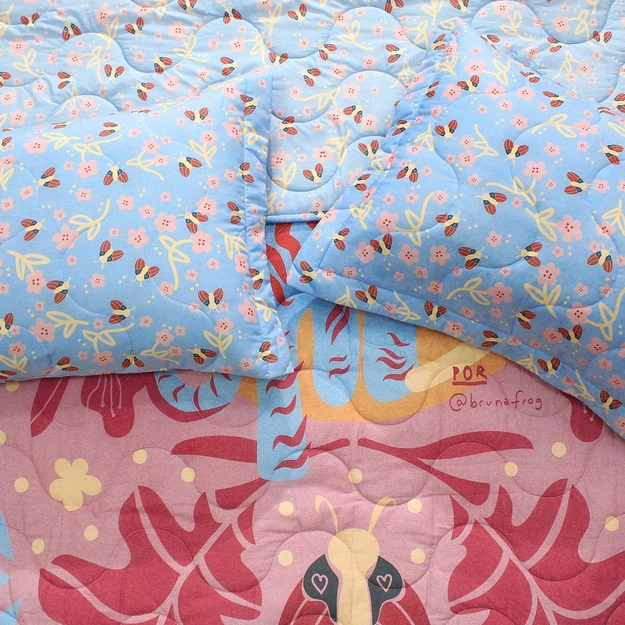 Kit Colcha Matelassê Dupla Face Potência por Bruna Frog