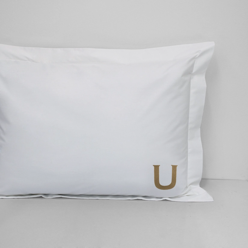 Fronha Ultra Soft Percal 100% Algodão Monograma U