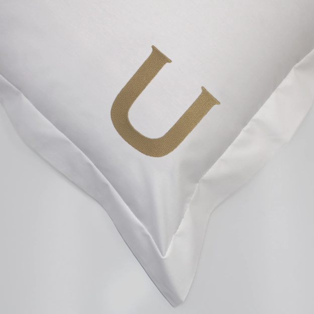 Fronha Ultra Soft Percal 100% Algodão Monograma U