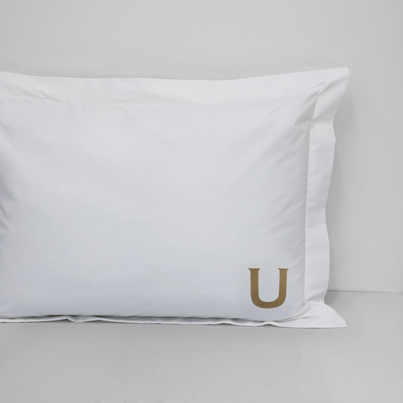Fronha Ultra Soft Percal 100% Algodão Monograma U