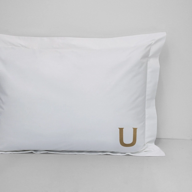 Fronha Ultra Soft Percal 100% Algodão Monograma U