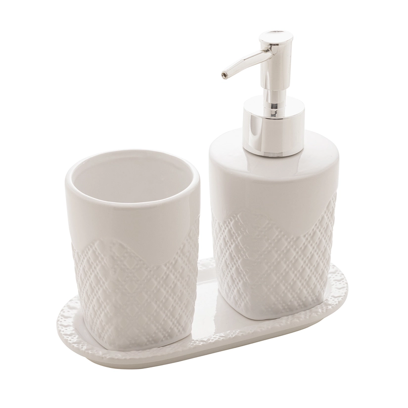 Kit Banheiro Cerâmica Itapuã 3 peças