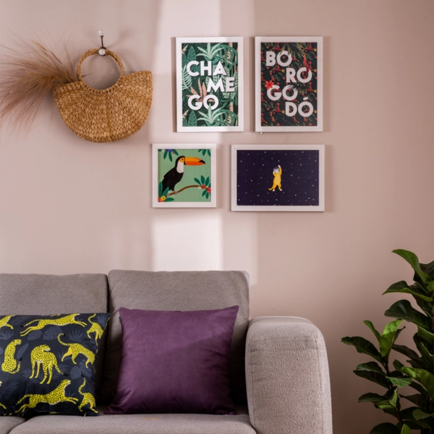 Quadro com Moldura Gatonauta 25cm x 35cm