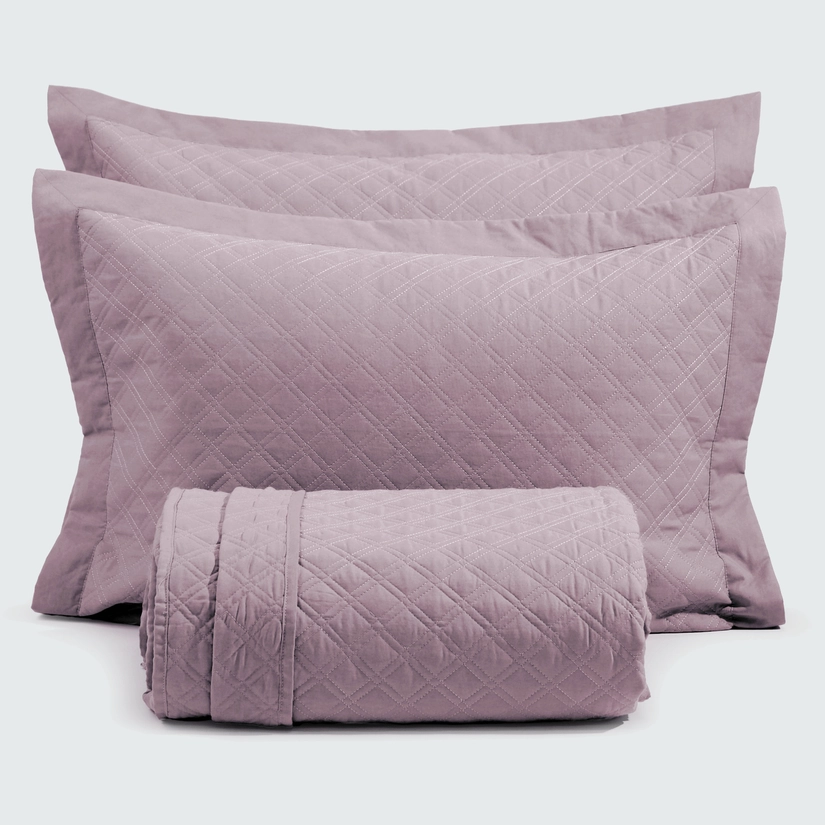 Kit Colcha Percal Matelassê Vine