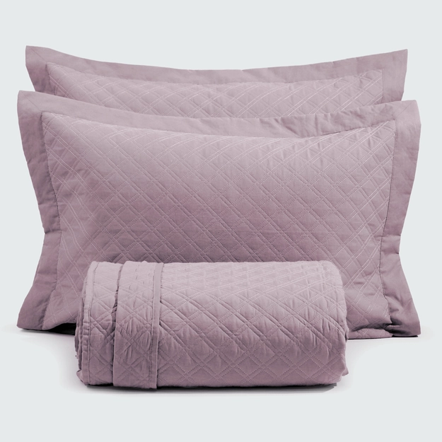 Kit Colcha Percal Matelassê Vine