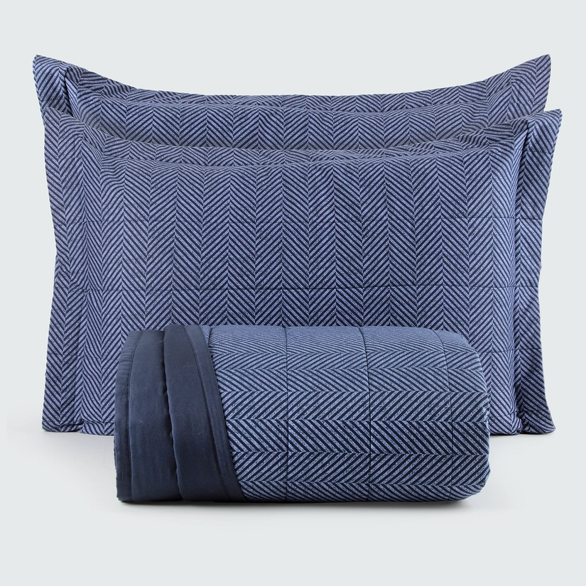 Kit Colcha Percal Matelassê Rye