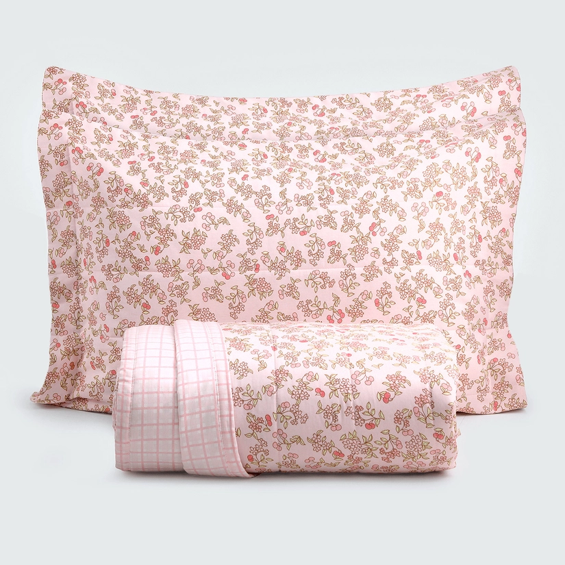 Kit Colcha Percal Matelassê Cherry
