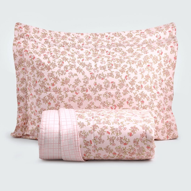 Kit Colcha Percal Matelassê Cherry