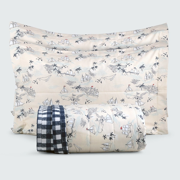 Kit Colcha Percal Matelassê Navy