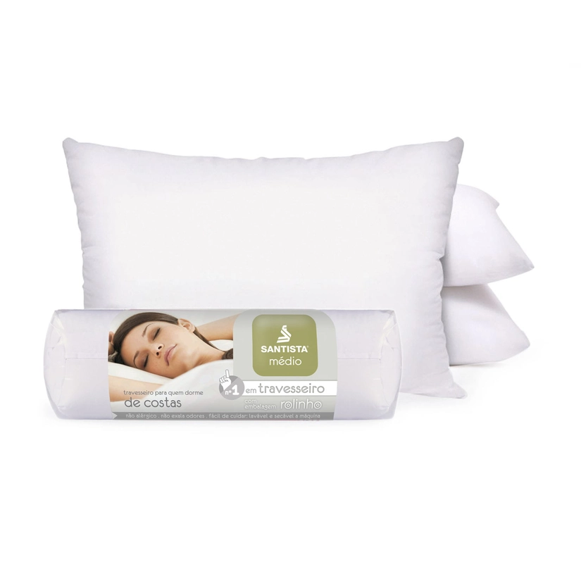 Travesseiro Rolinho Suporte Médio Loft Gel