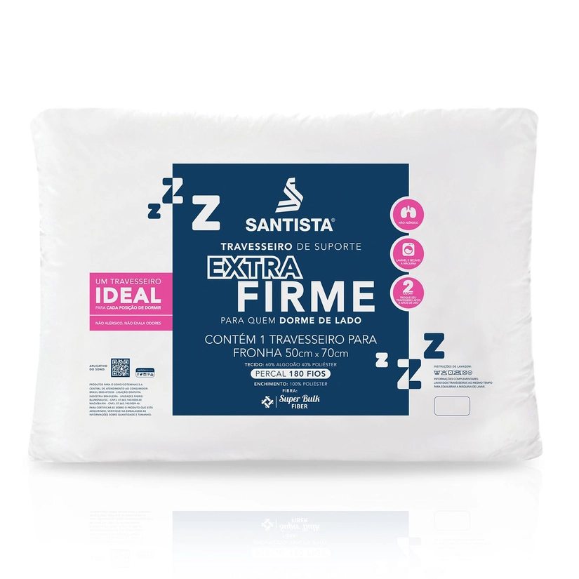 Travesseiro Suporte Extra Firme Super Bulk Pop